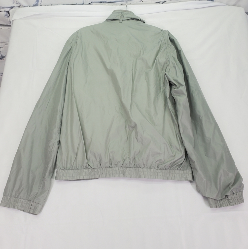 Junk De Luxe Men's Windbreaker Jacket Bomber Gray Silver 100% Nylon Size Large - Picture 8 of 9